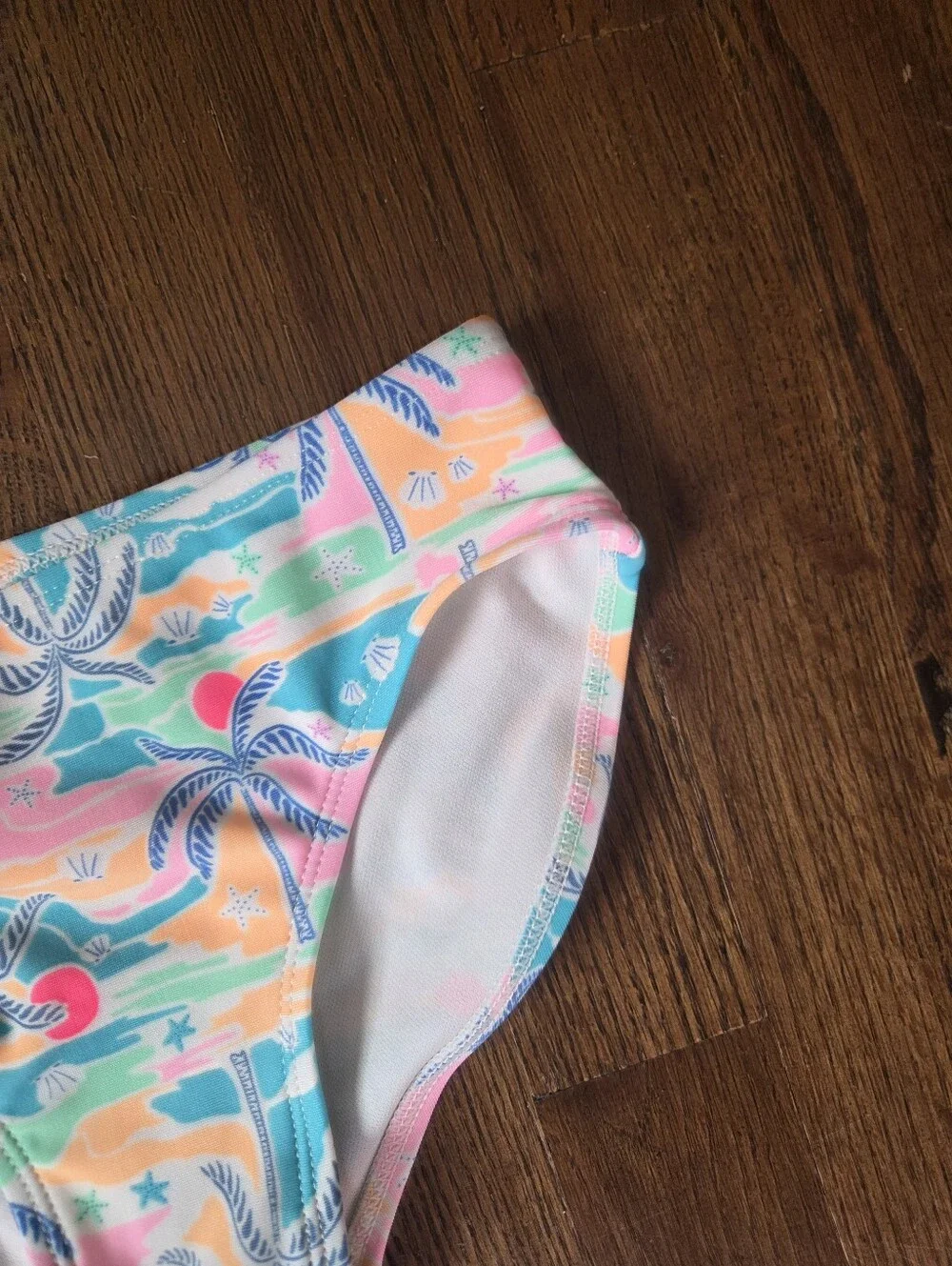New Cat & Jack Girls Small 6/7 Tropical Swim Bottoms